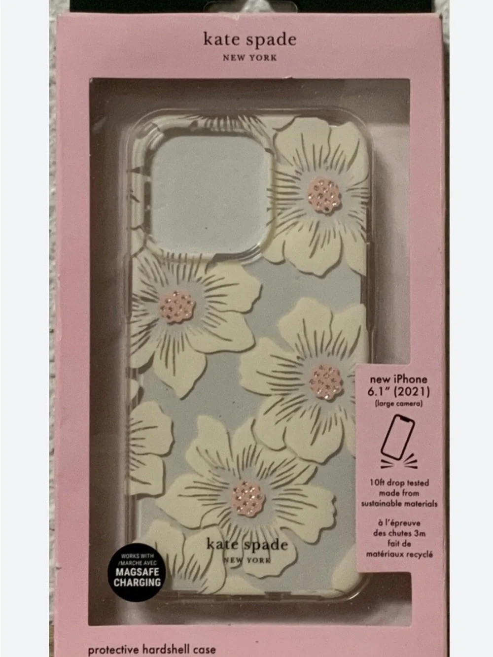 kate spade Floral & Leopard Dual Phone Case Set in Pink, White, Black